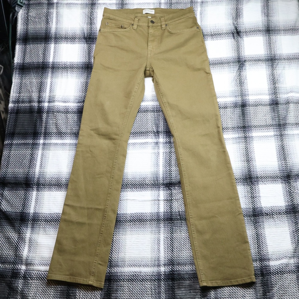 Tecovas Five-Pocket Comfort Jeans Straight Leg Olive Green 30x34 TECMFA21B40